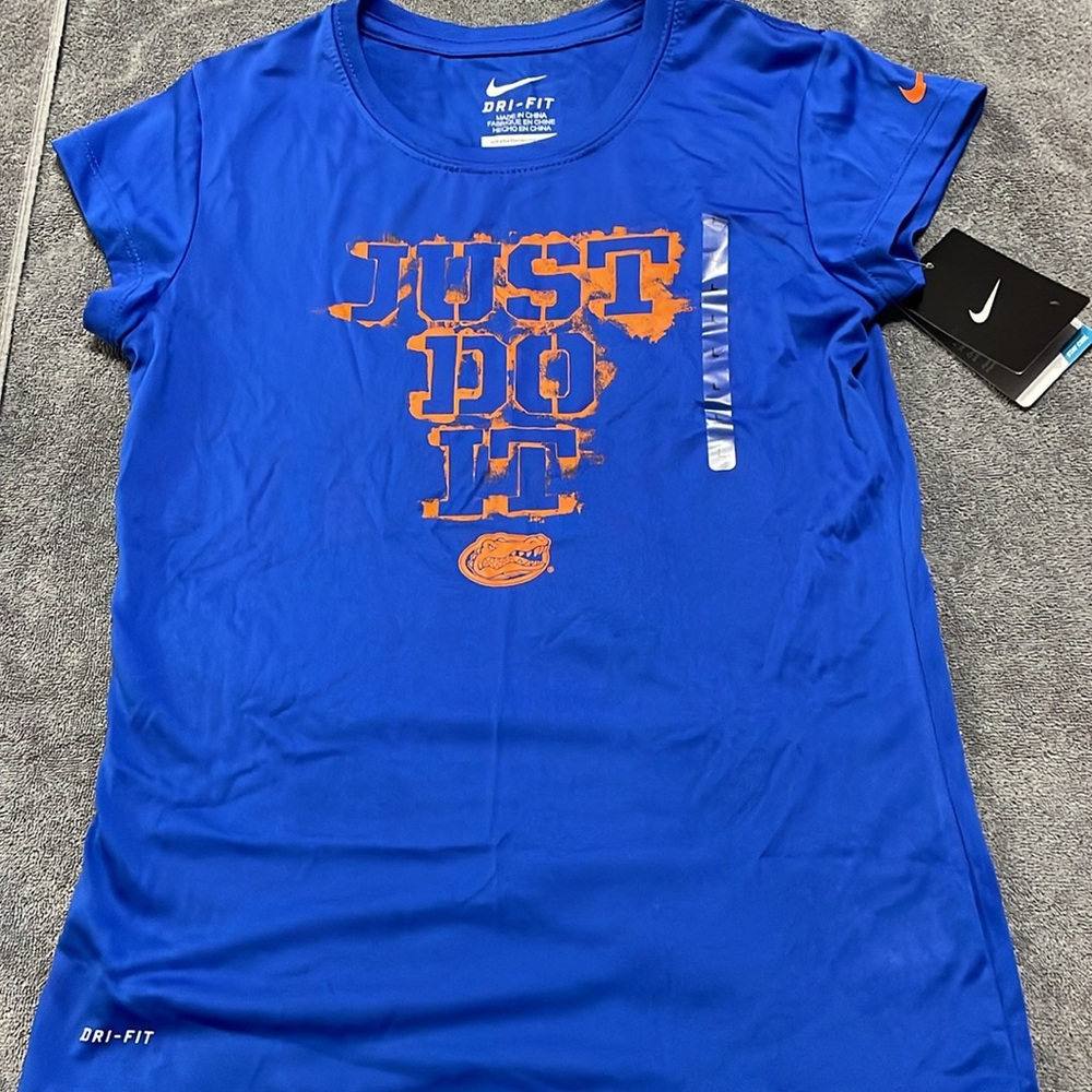 NWT - Nike DRI-FIT Florida Gators JUST DO IT Child Large NCAA Football sorority